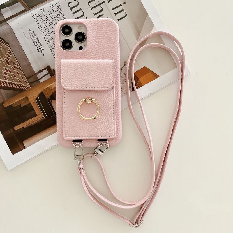 Mobile phone case card holder lanyard suitable for Apple 15Promax mobile phone case 14 women 11max Apple 13promax leather x_voghion.com