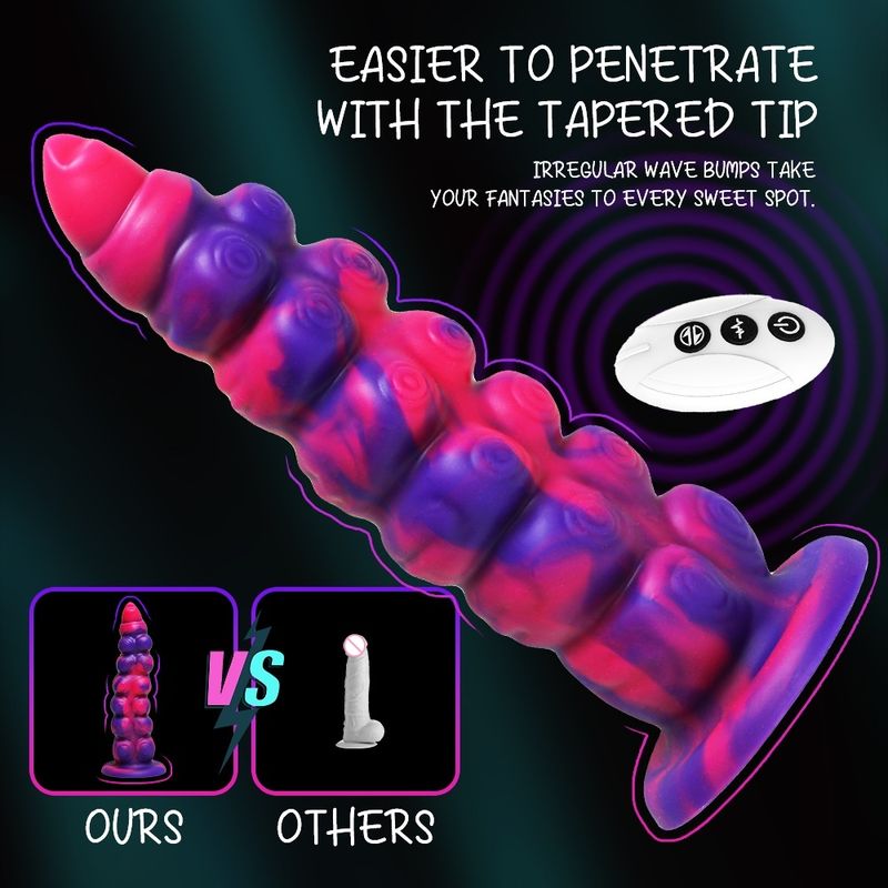 Drahtlose Fernbedienung Elektrischer Teleskop-Analplug Flüssigsilikon Weiblicher Masturbator Weiche Simulation Penisform Für Frauen_voghion.com