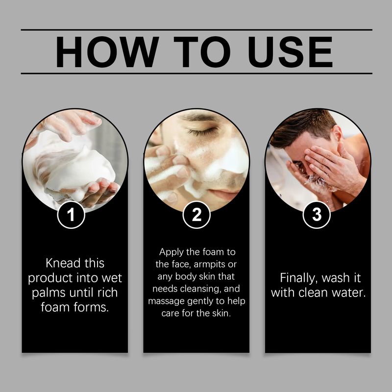 OUHOE Volcanic Mud Cleansing Soap Cleansing Blackhead Acne, Deep Cleansing Of Facial Pores, Moisturizing And Rejuvenating Care_voghion.com