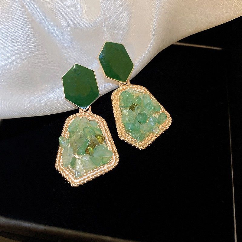 Orecchini a bottone in argento, orecchini a bottone con perle e farfalle verdi, piccoli orecchini freschi e di alta qualità, nuovi orecchini alla moda per donna_voghion.com