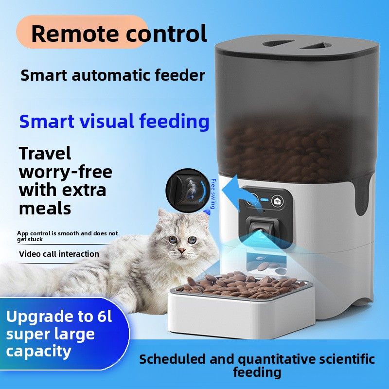 Slimme voerbak voor huisdieren met wifi-verbinding: volledig automatische, getimede en kwantitatieve voeding voor honden en katten_voghion.com