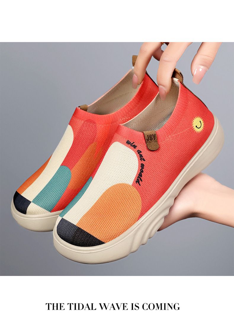 Women's Shoes Soft-soled Comfortable Casual Shoes Breathable Single Shoes Lazy One-pedal Cloth Shoes Middle-aged And Elderly Mother Shoes_voghion.com