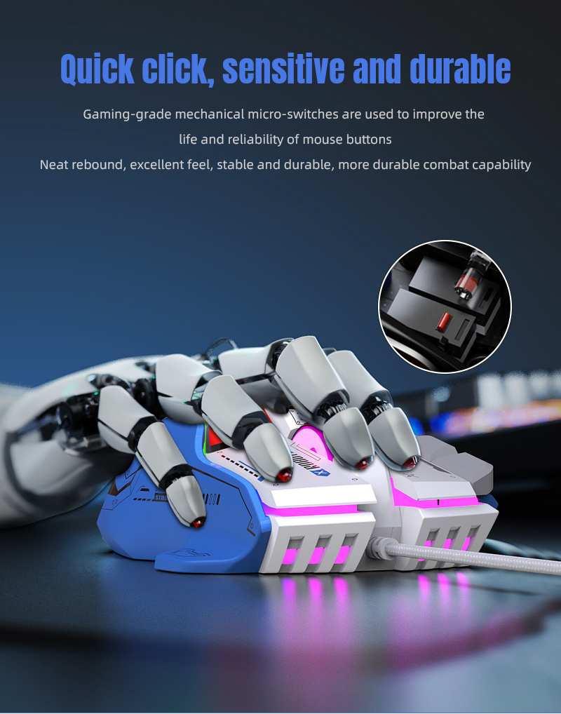 Mechanische G-Maus mit Kabel, RGB-Programmierung, Dazzle-Leuchttaste, sechs Gänge, DPI, USB-Computer, Notebook-Programmierung, RB niedrig_voghion.com