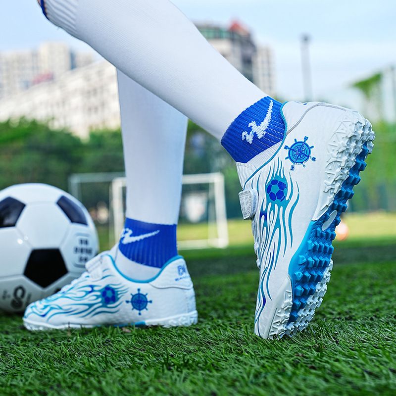 Velcro Children's Long Spike Soccer Shoes Outdoor Primary And Secondary School Students Shredded Spike Training Shoes Youth Sports Shoes_voghion.com