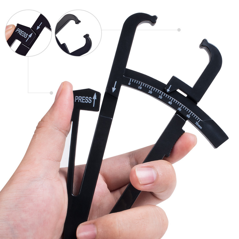 1 db Crossfit testzsírveszteség-tesztelő kalkulátor Fitness tolómérő kapcsos mérő vékony bőrredős testzsír táblázat edzőtermi felszerelés_voghion.com