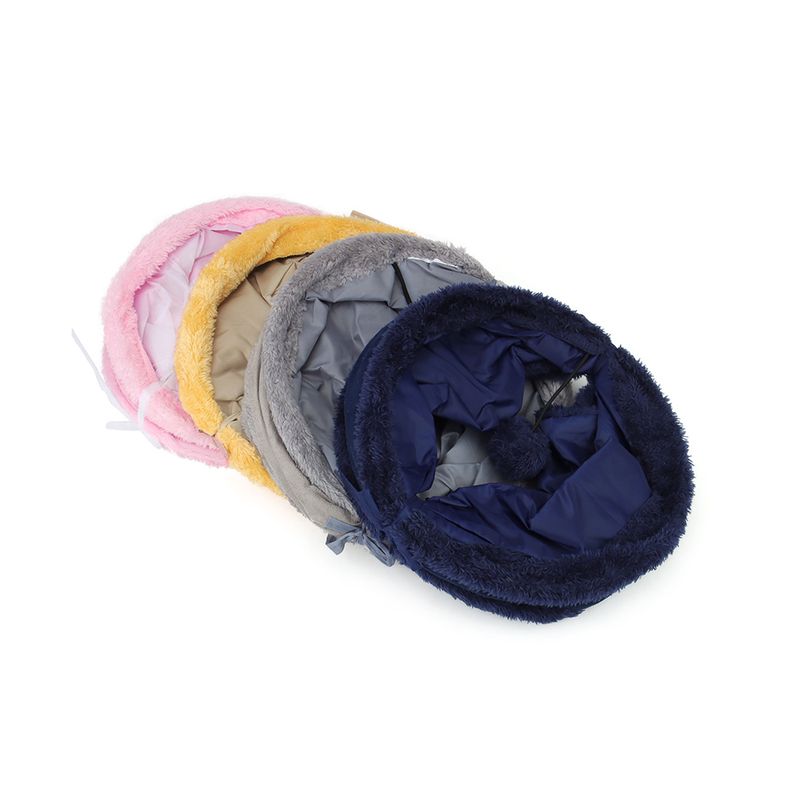 Puppy Pluche Bal Huisdier Speelgoed Tent Tunnel Buis Opvouwbare Opslag Fluwelen Kat Kanaal Boor Emmer_voghion.com