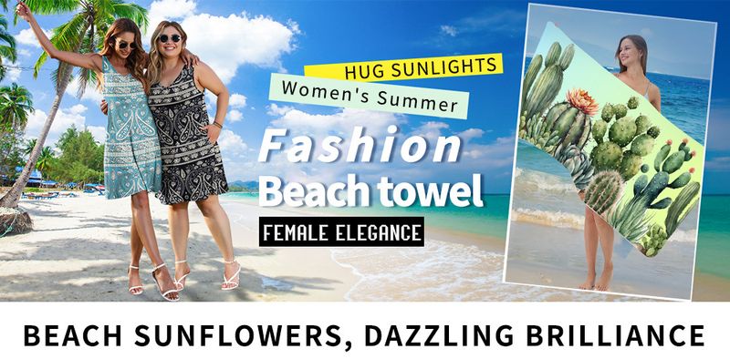 Asciugamano da spiaggia in flanella bifacciale con stampa personalizzata - Asciugatura rapida e protezione UV (multiuso come scialle, telo da bagno, coperta da picnic)_voghion.com