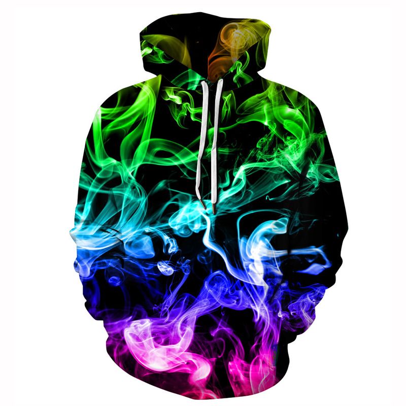 Felpa con cappuccio Halloween Death God Flame, stampa 3D, moda primavera e autunno, versatile streetwear, per uomo e donna, Y2K._voghion.com