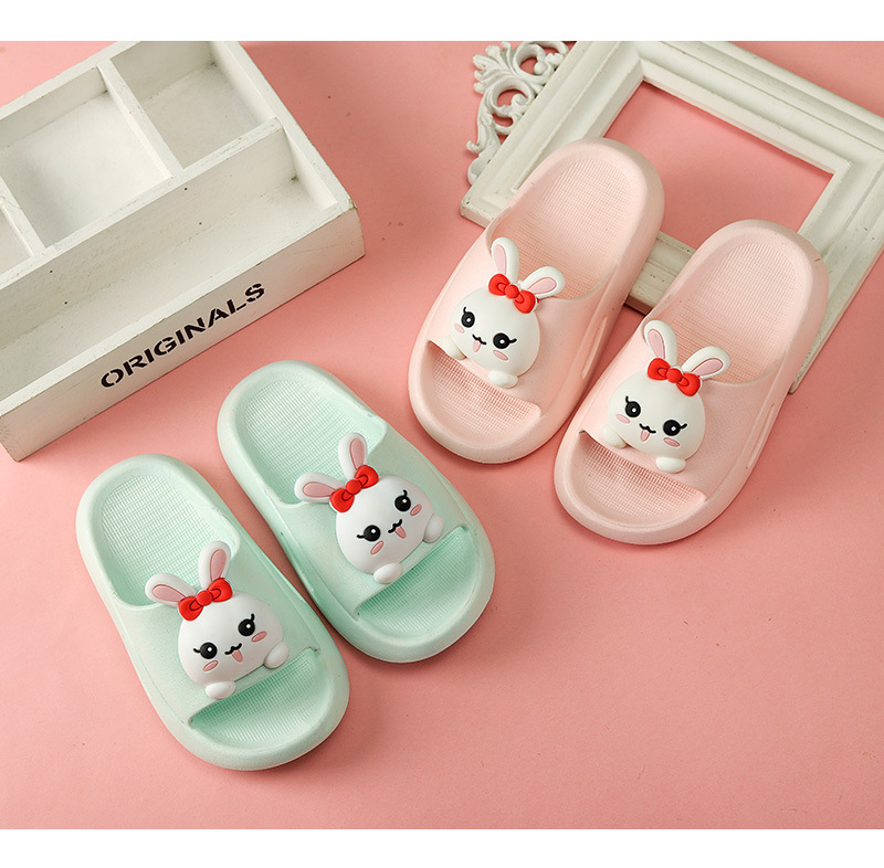Neue kleine Kaninchen-Kinderfrühling/Sommer-Karikatur-weiche Sohle-coole Mädchenhausschuhe für Hauptbadezimmerfrauen und Jungenbaby_voghion.com