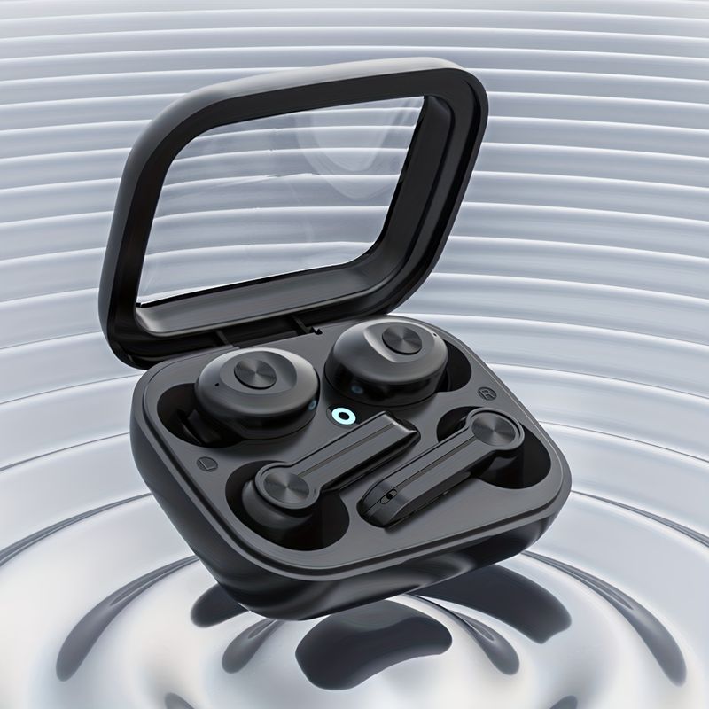 Dois conjuntos de fones de ouvido sem fio verdadeiros TWS, chamadas mãos-livres, botão de toque, adequados para smartphone, sistema Android IOS_voghion.com