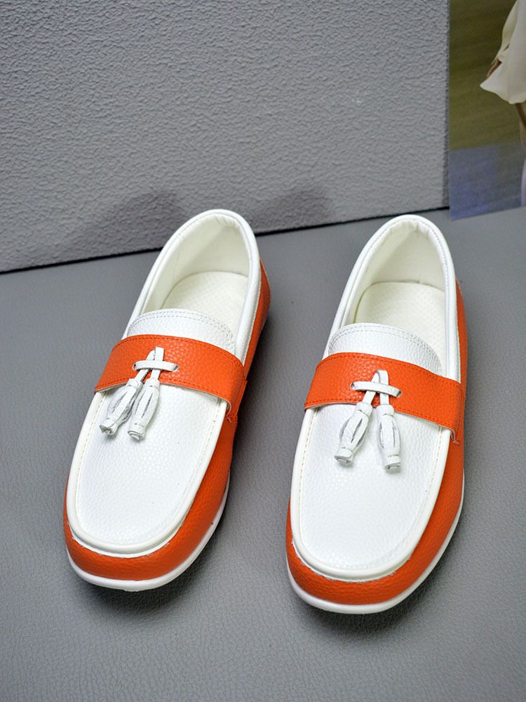Trendy 2024 Autumn New Le Fu Men's Soft Soled Bean Trendy One Foot Casual Shoes_voghion.com