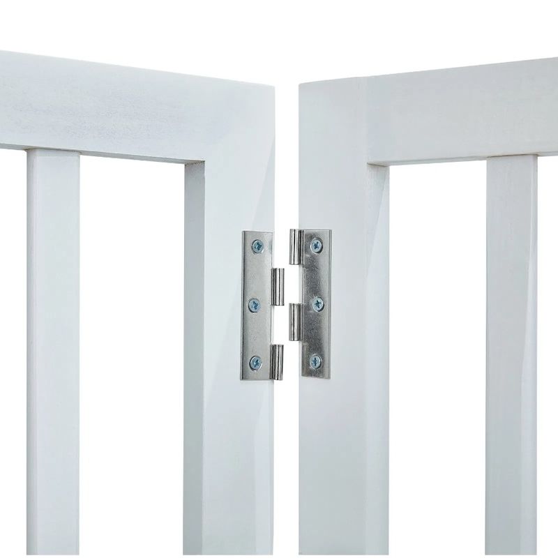 Free And Expandab X H Freestanding Gate Foldable Narrow Dog Pet 4 For Panels 80.3 W Passageways Gate 24 Standing Dog Wide Gate_voghion.com