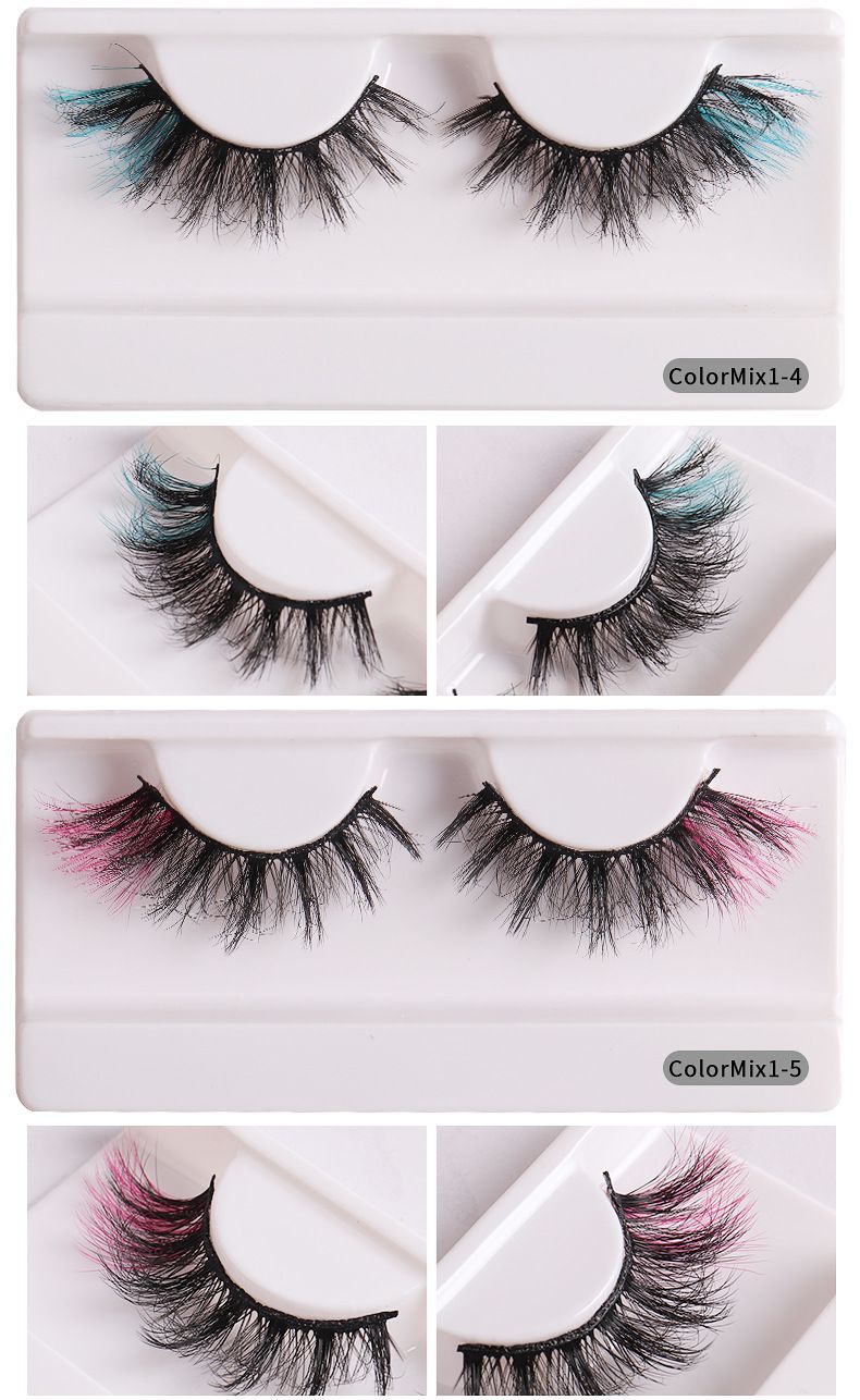 Colorful False Eyelashes 5D Curl Western - Style Natural Look Messy For Stage Makeup Voluminous And Dramatic Lashes_voghion.com