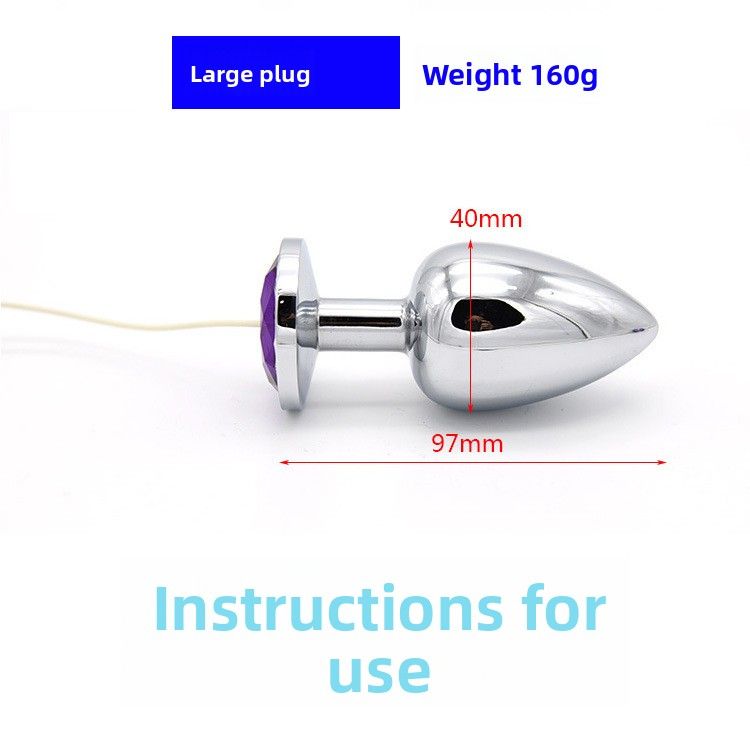 SM Electric Shock Horse Eye Stick Plug anale in metallo Massaggio alla prostata Masturbatore anale da cortile per uomo Prodotti sessuali_voghion.com