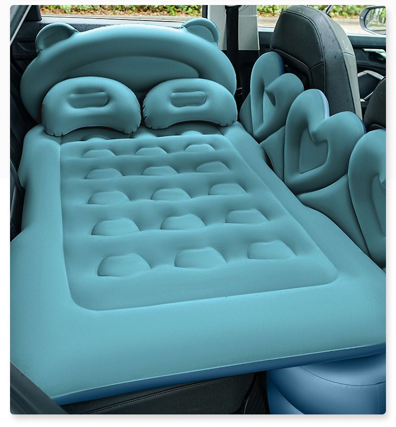 Cama inflable gruesa Love New Panda, para viajes al aire libre, acampada, almohadilla a prueba de humedad para niñas, coche pequeño_voghion.com