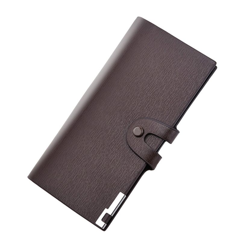 Lange Mode Mittellange Anzug Weiche Leder Brieftasche Herren Trendy Kartenhalter Bequem_voghion.com