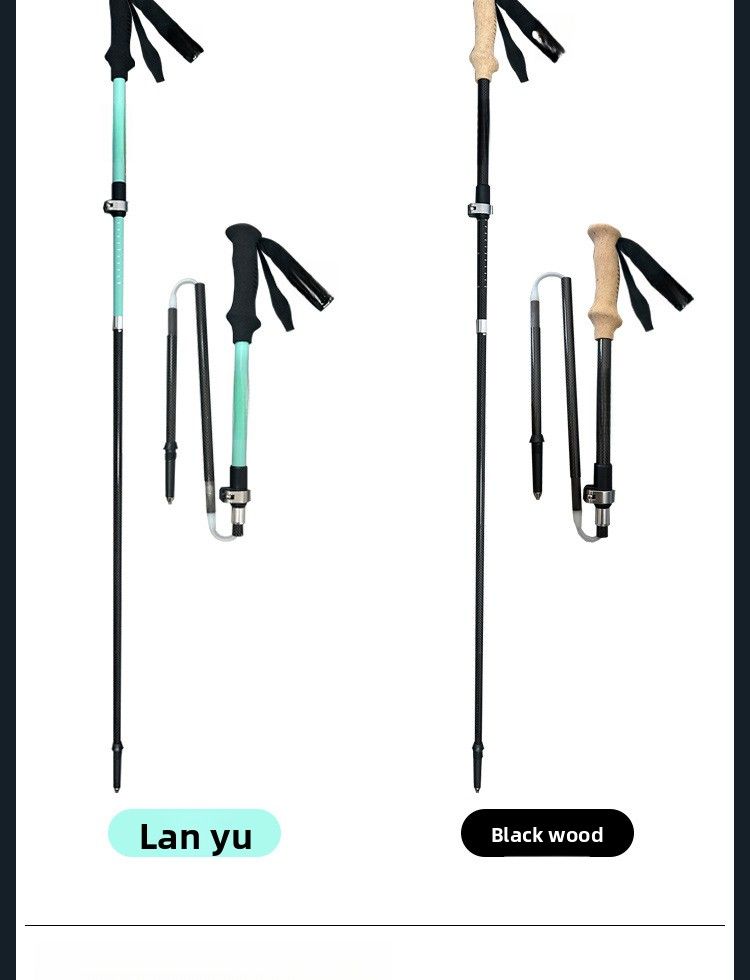 KILIMA Qilima Bastoncino da trekking in fibra di carbonio pieghevole robusto leggero escursionismo neve montagna unisex esterno portatile_voghion.com