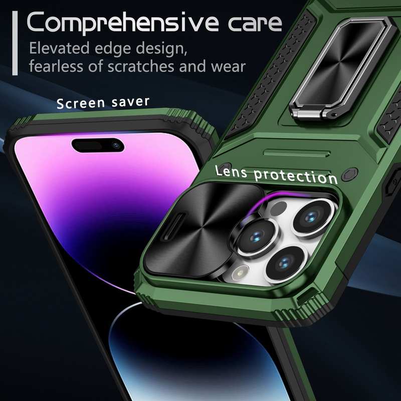 Verwijderbare Push-Pull Camera Beschermhoes Voor iPhone 15 Pro Max 14 Plus 14 Pro 13 Pro Max 12 metalen Ring Gesp Auto_voghion.com
