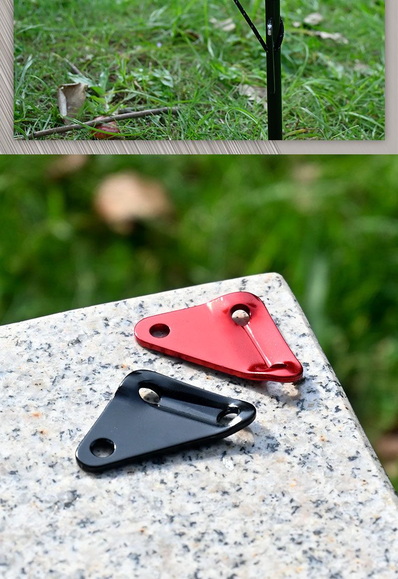 Tent Guyline Tensioners - Aluminum Triangle Rope Clips For Canopy & Tarp | Adjustable Windproof Cord Locks (10-Pack, Silver/Black)_voghion.com