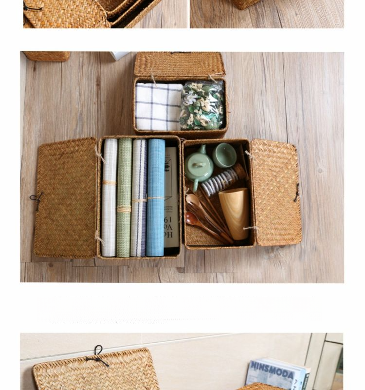 Pugou Rolling Ball 2 Desktop-Organizer, gewebt, nicht mit Rattan überzogen, kreative Aufbewahrungsverpackung für Kosmetika_voghion.com