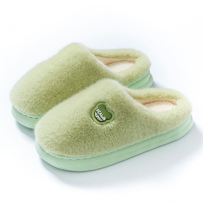 New Sticker Cat Cotton Women, Autumn And Winter Indoor Home Non-Slip Household Couple Outdoor Knitted Slippers For Men_voghion.com