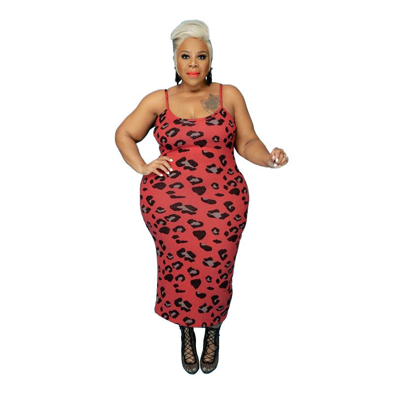 Cappotto da donna con stampa leopardata, abito da donna in due pezzi taglie forti_voghion.com