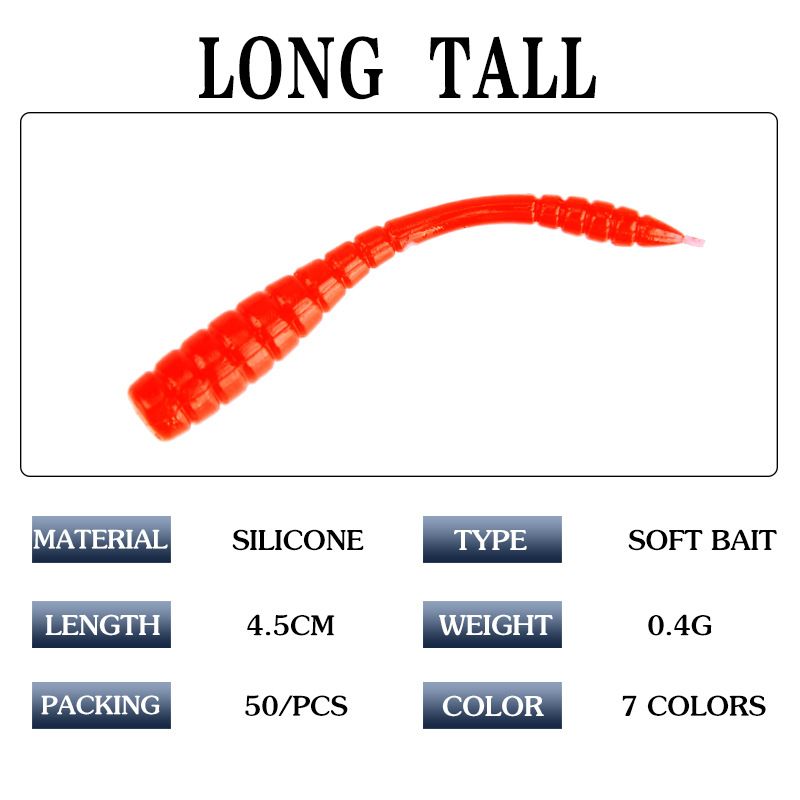 Köder Weicher Köder 0,4 g/4,5 cm Weicher Wurmköder Madenwurm Roter Wurm Fischköder 50/Beutel Angelausrüstung Produkte_voghion.com