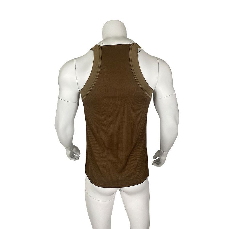 Herrenbekleidung, einfarbig, modisch, ärmellos, Shapewear für Männer, sexy, enge Weste_voghion.com
