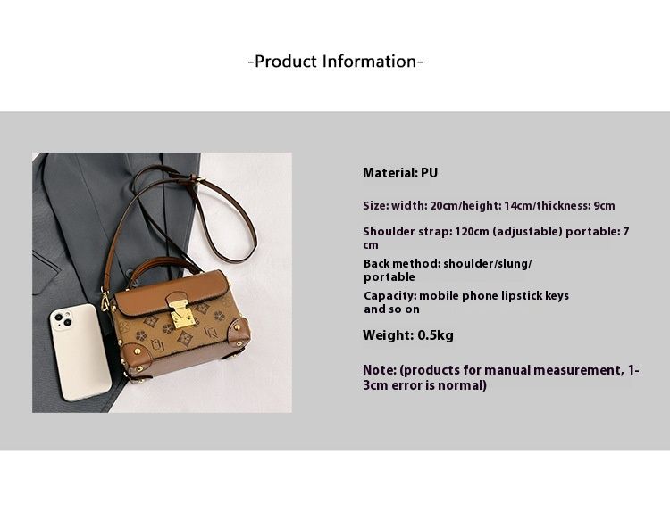 Advanced Women's 2024 Autumn/Winter New Fashion Handbag Small Square Versatile One Shoulder Crossbody Bag_voghion.com
