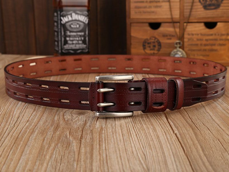 HOT Best YBT High Quality Genuine Leather for Men Brand Strap Male Double Pin Buckle Fancy Vintage Jeans Cowboy Belts_voghion.com