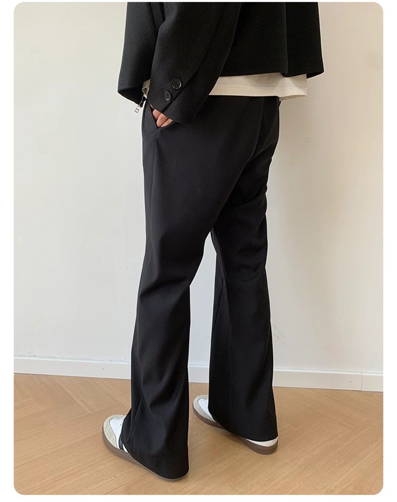 Deconstructed Tailored Trousers – Clean-Fit Micro Flare Pants With Seamless Stretch & Wrinkle Resistance_voghion.com