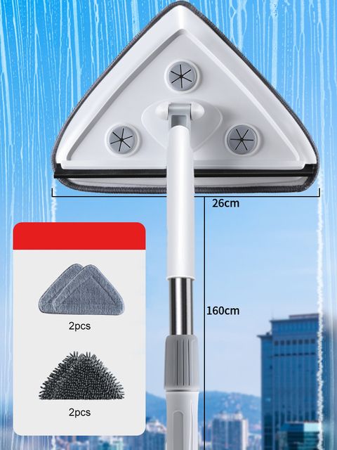 Asta telescopica per tergicristallo Spazzola per la pulizia delle finestre Pulisci vetri Strumento professionale per la pulizia delle finestre domestiche_voghion.com