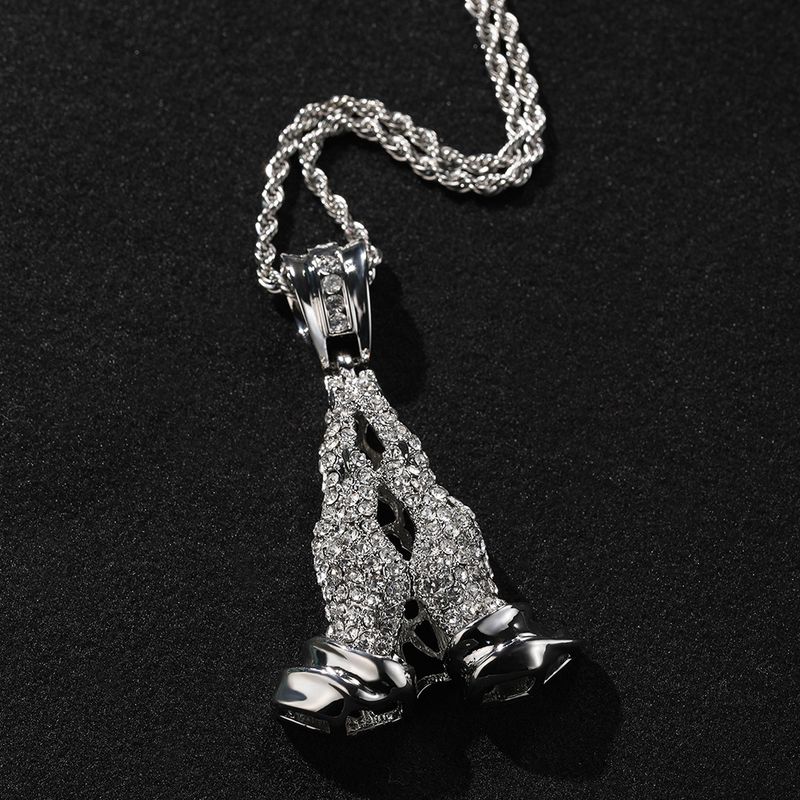 Męska biżuteria niszowa, ręcznie składany wisiorek z diamentami, łańcuszek do swetra, metalowy naszyjnik w stylu retro, męski, akcesoria ze stopu metali_voghion.com