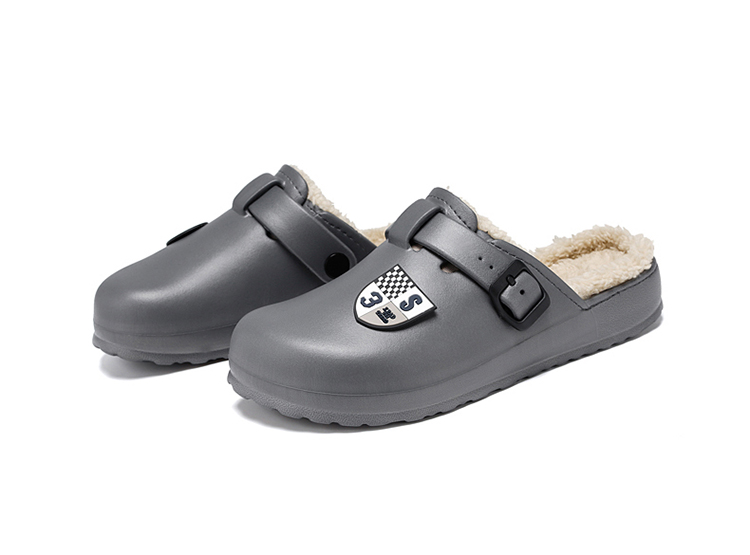 Herren-Hausschuhe aus bequemem, flauschigem Filz mit Gummisohle, rutschfeste Schuhe aus Memory-Schaum_voghion.com