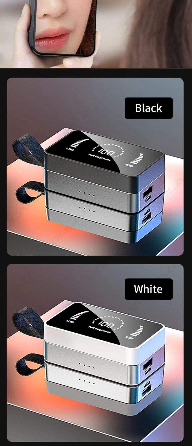 3500mAh charging box 9D stereo sports waterproof Bluetooth wireless headset_voghion.com