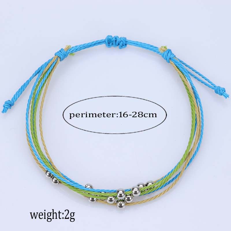 Bohemian Wax Thread Hand-woven 6-wire Beaded Bracelet_voghion.com