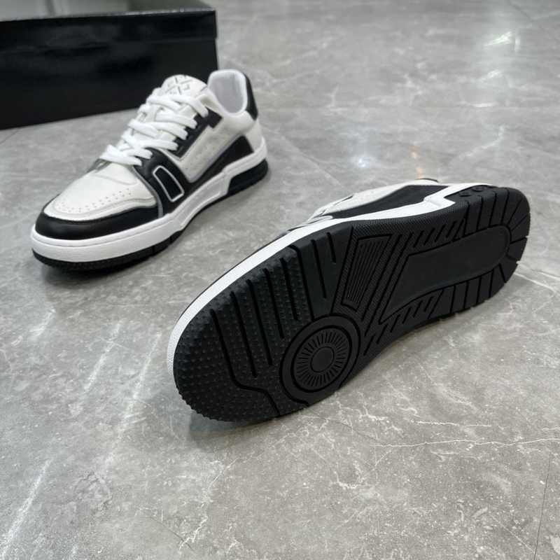 Origin genuine leather small white new product top layer cowhide panda board casual men's shoes_voghion.com
