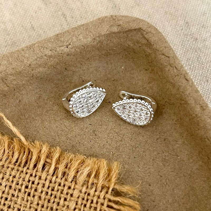 PONYKISS Orecchini a cerchio con goccia d'acqua in argento sterling 925 e oro 14K, zirconi, per donna, gioielli classici, accessori minimalisti_voghion.com