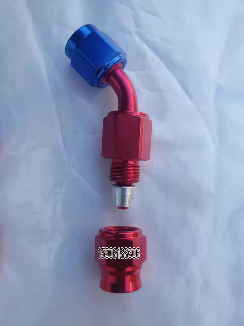 Performance alumīnija taisni 45 grādu, 90 grādu, 180 grādu PTFE šļūteņu gali, bremžu AN3 savienojumu adapteris_voghion.com