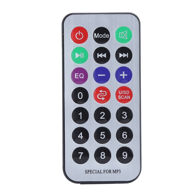Digital Amplifier Decoder Board Bluetooth 5.0 FM Support Microphone Car MP3 Player With Remote Controller 2x3W Black_voghion.com