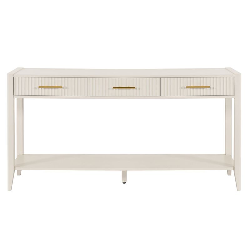 High-Quality Entryway Console Table With Vertical Stripe Drawers, Long Legs,Suitable For Entryway, Hallway, Living Room, Foyer, Corridor_voghion.com