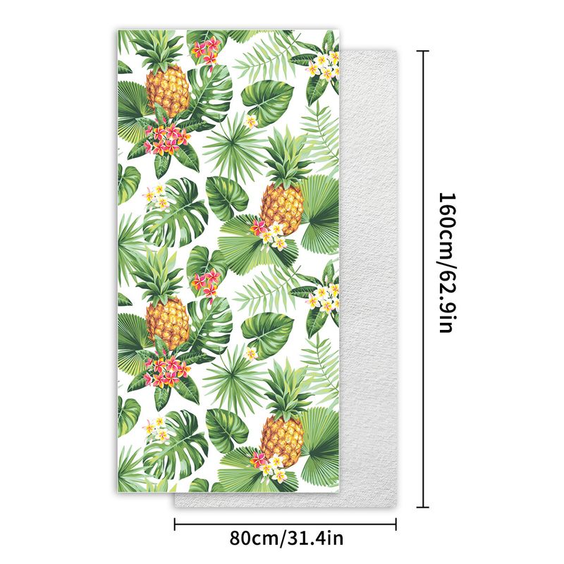 Asciugamano da spiaggia con stampa di frutta tropicale - Microfibra ultra morbida con flanella bifacciale (a rapida asciugatura, super assorbente, per vacanze in piscina e viaggi)_voghion.com
