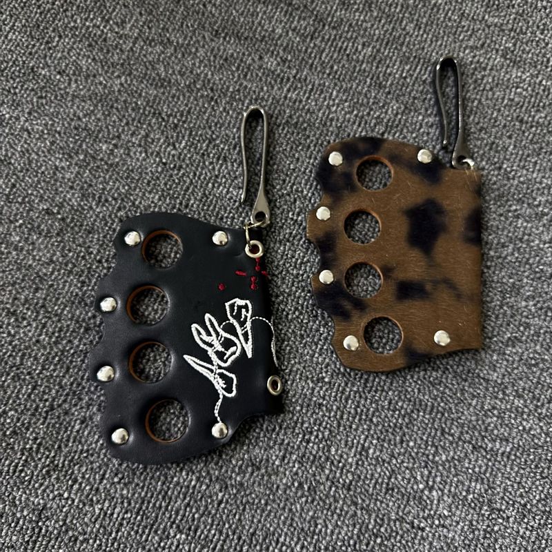 Retro Handbestickter Schlagring Schlüsselanhänger Anhänger Trendy Taschenanhänger Nischendesign Taillenanhänger Cross Border_voghion.com