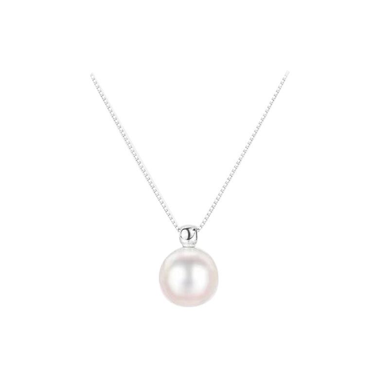 Sterling Silver Bead Neck Chain, Light Luxury Necklace, Popular High-end Niche Women's Collarbone Chain Jewelry_voghion.com