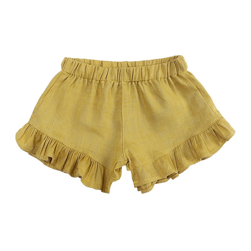 Kinderkleding Meisjespakken Zomer Nieuwe Versie Babymeisje Vierhoek Ruffle Broek Mouwloze Tops Twee Stukken_voghion.com