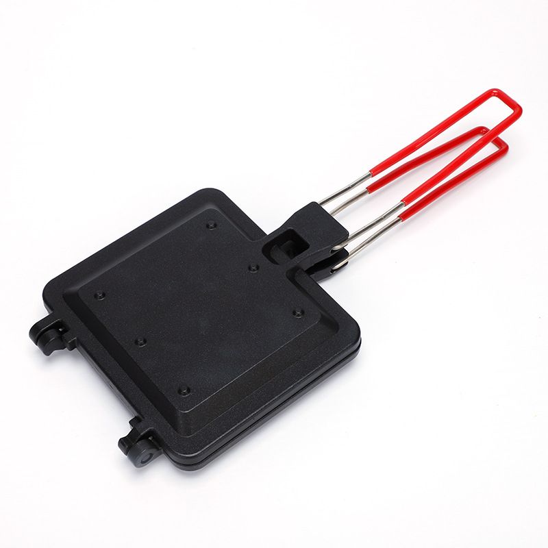 Doppelseitige, faltbare Sandwich-Backform, Haushaltspfanne, Toastbrot-Bratpfanne, Ofen, Outdoor, tragbare Antihaft-Bratpfanne_voghion.com