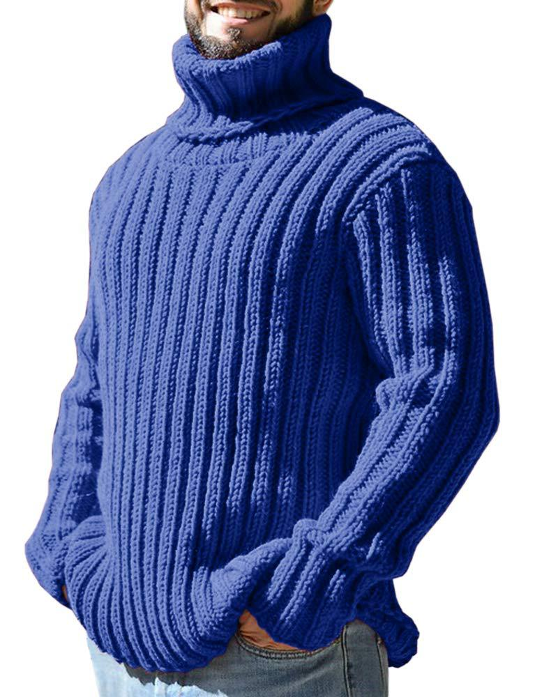 Herenkleding coltrui heren effen kleur slanke gebreide top 2024 herfst en winter nieuwe trui modieuze herenkleding_voghion.com
