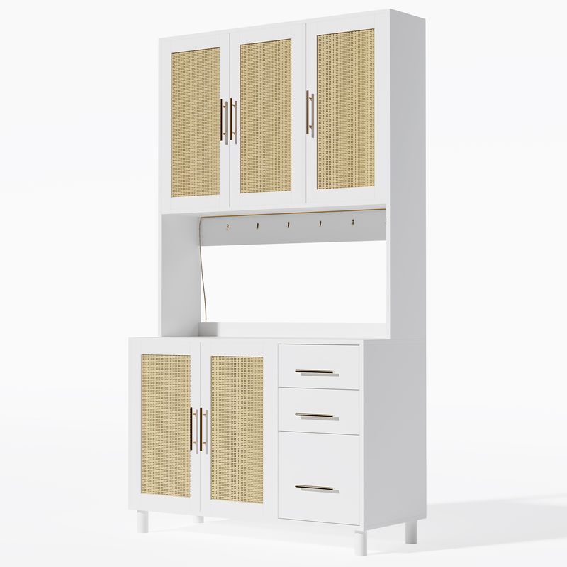 Cucina 183cm con app illuminate a LED, USB, steckdosen, 3 Schubladen_voghion.com