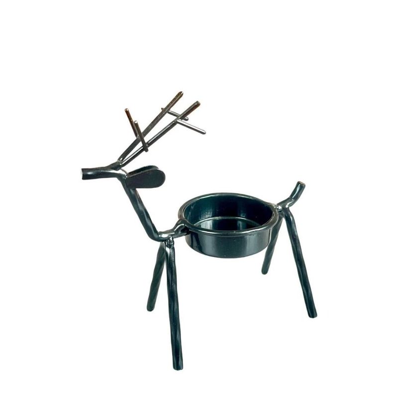 Bougeoir en forme de cerf en métal, décoration pour la maison, le bureau, la table à manger, un anniversaire, un banquet_voghion.com