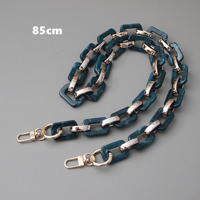 Tracolla da donna in resina colorata vintage acrilica barocca con catena spessa staccabile, realizzata a mano_voghion.com